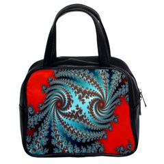 Digital Fractal Pattern Classic Handbags (2 Sides) by Simbadda