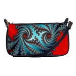 Digital Fractal Pattern Shoulder Clutch Bags Front