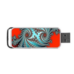 Digital Fractal Pattern Portable Usb Flash (two Sides) by Simbadda