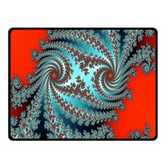 Digital Fractal Pattern Double Sided Fleece Blanket (small)  by Simbadda