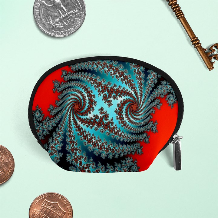 Digital Fractal Pattern Accessory Pouches (Small) 