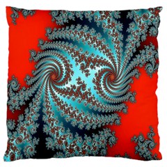 Digital Fractal Pattern Large Flano Cushion Case (one Side) by Simbadda