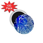 Winter Blue Moon Fractal Forest Background 1.75  Magnets (100 pack)  Front