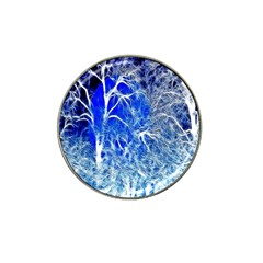 Winter Blue Moon Fractal Forest Background Hat Clip Ball Marker (10 Pack) by Simbadda