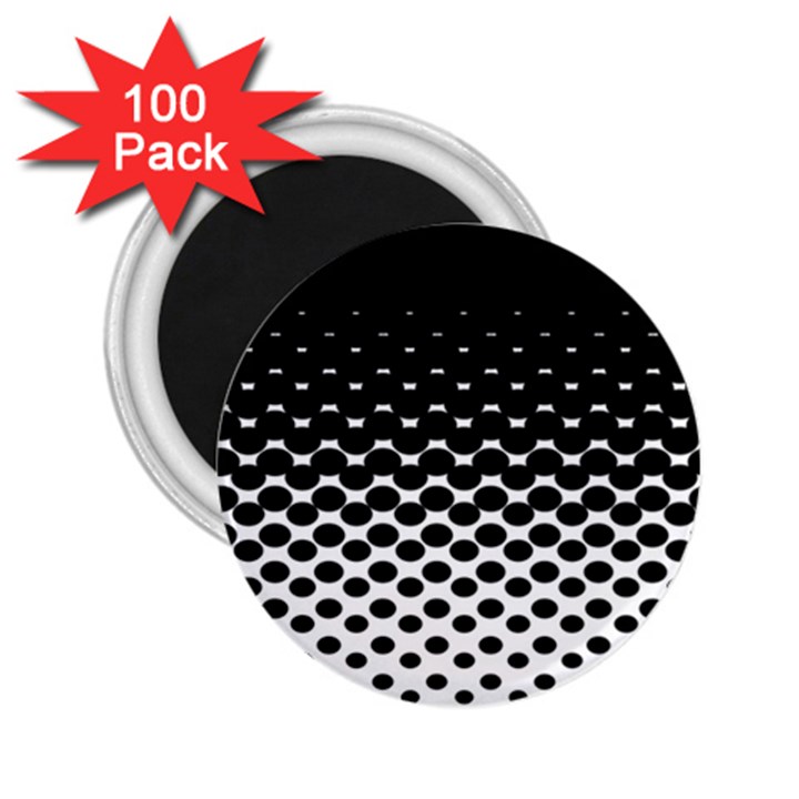 Halftone Gradient Pattern 2.25  Magnets (100 pack) 