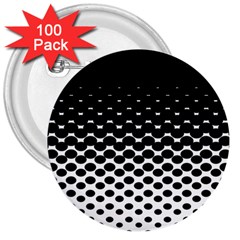 Halftone Gradient Pattern 3  Buttons (100 Pack)  by Simbadda