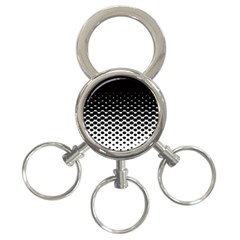 Halftone Gradient Pattern 3-ring Key Chains by Simbadda