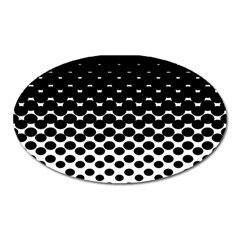 Halftone Gradient Pattern Oval Magnet by Simbadda