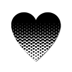 Halftone Gradient Pattern Heart Magnet by Simbadda