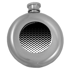 Halftone Gradient Pattern Round Hip Flask (5 Oz) by Simbadda