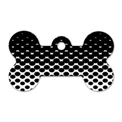 Halftone Gradient Pattern Dog Tag Bone (one Side) by Simbadda