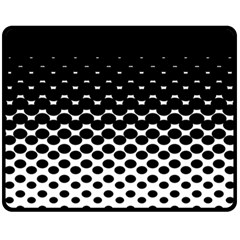 Halftone Gradient Pattern Fleece Blanket (medium)  by Simbadda