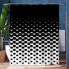 Halftone Gradient Pattern Shower Curtain 60  X 72  (medium)  by Simbadda