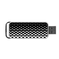 Halftone Gradient Pattern Portable Usb Flash (one Side) by Simbadda