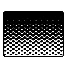 Halftone Gradient Pattern Double Sided Fleece Blanket (small)  by Simbadda