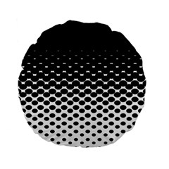 Halftone Gradient Pattern Standard 15  Premium Flano Round Cushions by Simbadda