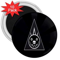 Abstract Pigs Triangle 3  Magnets (10 Pack)  by Simbadda