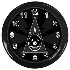 Abstract Pigs Triangle Wall Clocks (black) by Simbadda