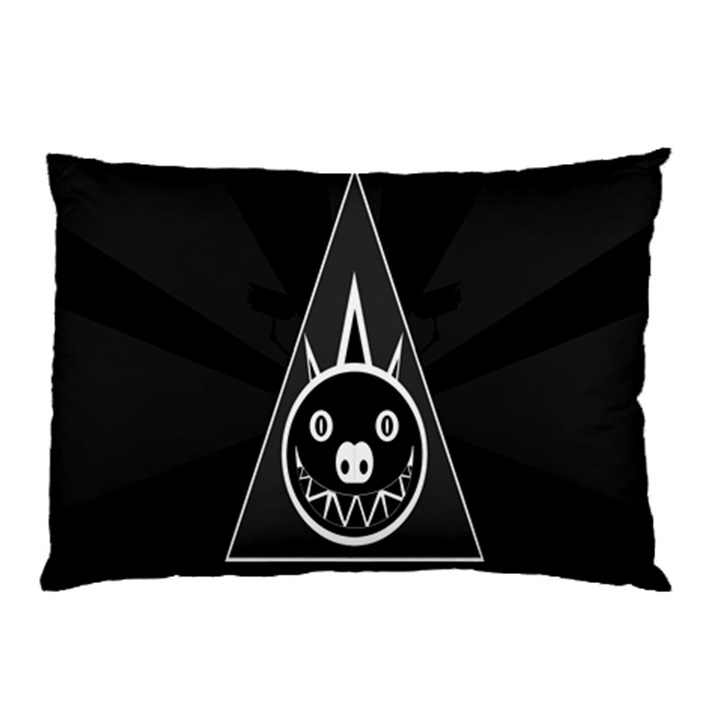 Abstract Pigs Triangle Pillow Case