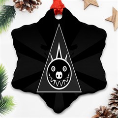 Abstract Pigs Triangle Ornament (snowflake) by Simbadda