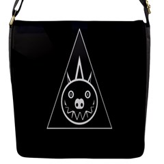 Abstract Pigs Triangle Flap Messenger Bag (s) by Simbadda