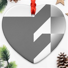 Gradient Base Heart Ornament (two Sides) by Simbadda