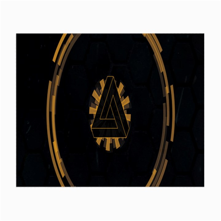 Geometry Interfaces Deus Ex Human Revolution Deus Ex Penrose Triangle Small Glasses Cloth (2-Side)