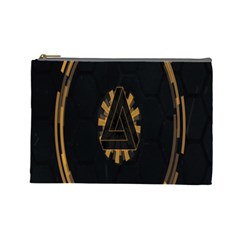 Geometry Interfaces Deus Ex Human Revolution Deus Ex Penrose Triangle Cosmetic Bag (large)  by Simbadda