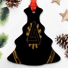 Geometry Interfaces Deus Ex Human Revolution Deus Ex Penrose Triangle Christmas Tree Ornament (two Sides) by Simbadda