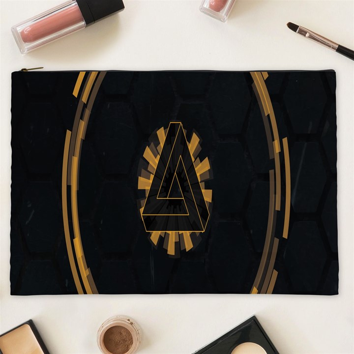 Geometry Interfaces Deus Ex Human Revolution Deus Ex Penrose Triangle Cosmetic Bag (XXL) 