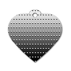 Gradient Oval Pattern Dog Tag Heart (one Side) by Simbadda