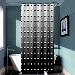 Gradient Oval Pattern Shower Curtain 36  X 72  (stall)  by Simbadda