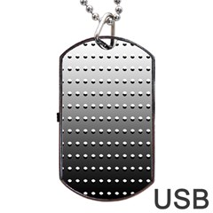 Gradient Oval Pattern Dog Tag Usb Flash (two Sides) by Simbadda