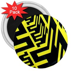 Pattern Abstract 3  Magnets (10 Pack)  by Simbadda