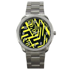 Pattern Abstract Sport Metal Watch by Simbadda