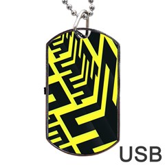 Pattern Abstract Dog Tag Usb Flash (one Side) by Simbadda