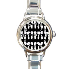 Cute Ghost Pattern Round Italian Charm Watch by Simbadda