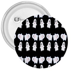 Cute Ghost Pattern 3  Buttons by Simbadda