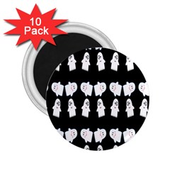 Cute Ghost Pattern 2 25  Magnets (10 Pack)  by Simbadda