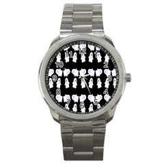 Cute Ghost Pattern Sport Metal Watch by Simbadda