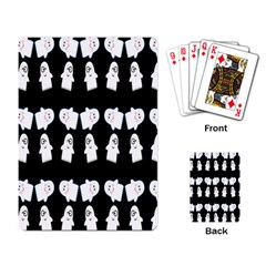 Cute Ghost Pattern Playing Card by Simbadda