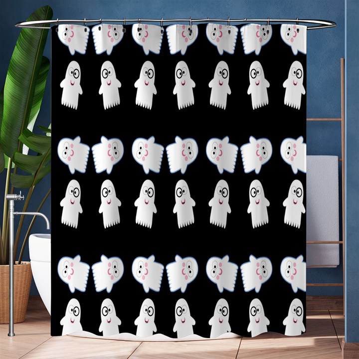 Cute Ghost Pattern Shower Curtain 60  x 72  (Medium) 