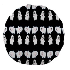 Cute Ghost Pattern Large 18  Premium Round Cushions by Simbadda