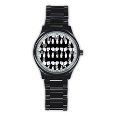 Cute Ghost Pattern Stainless Steel Round Watch by Simbadda