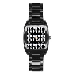 Cute Ghost Pattern Stainless Steel Barrel Watch by Simbadda