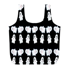 Cute Ghost Pattern Full Print Recycle Bags (l)  by Simbadda