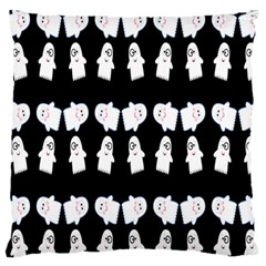 Cute Ghost Pattern Large Flano Cushion Case (one Side) by Simbadda