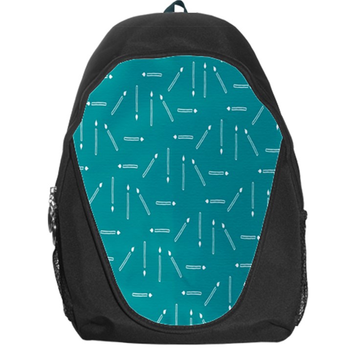 Digital Art Minimalism Abstract Candles Blue Background Fire Backpack Bag