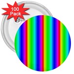 Rainbow Gradient 3  Buttons (100 pack)  Front