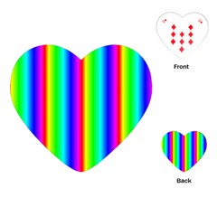 Rainbow Gradient Playing Cards (heart)  by Simbadda